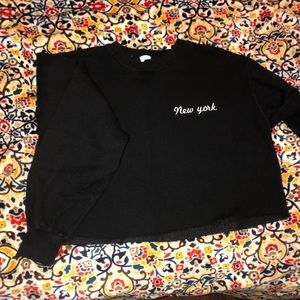 New York cropped sweater